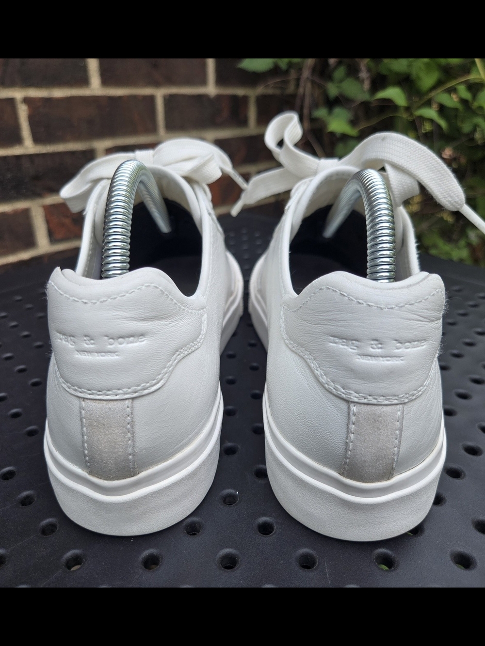 Rag & Bone White RB Army Low-Top Leather Sneakers Size 38.5 (US 8.5) Womens - Picture 2 of 7